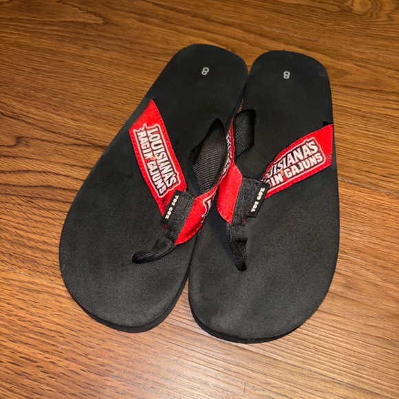 ULL Louisiana Ragin Cajuns Flip Flops - Picture 8 of 8
